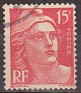 France 1949 Personajes 15 F Rojo Scott 614. Francia 614. Subida por susofe